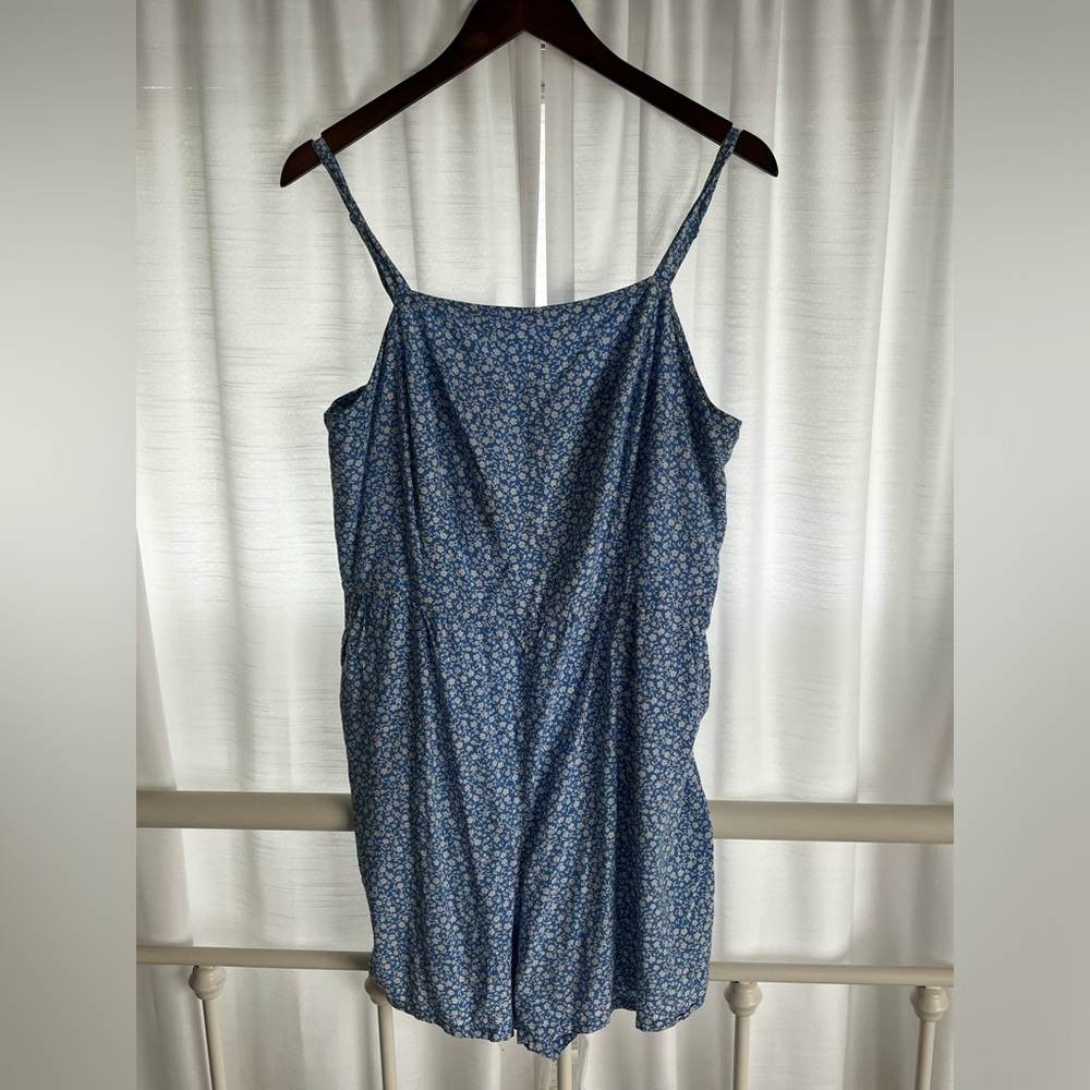 Blue Floral Romper